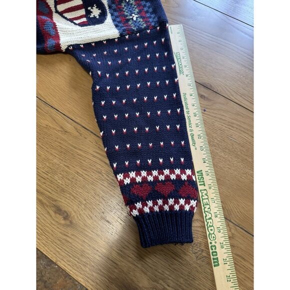 Signature By Northern Isles Cardigan Sweater Size‎ XL Hand Embroidered USA VTG - Picture 7 of 14